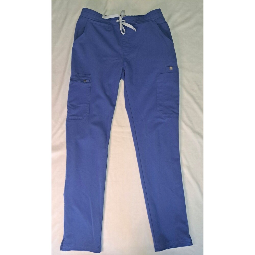 FIGS Tech Collection Scrub Pants Roy Blue XS Pockets Healthcare Stretch Straight